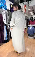 Yıkamalı Pamuk Gömlek Elbise