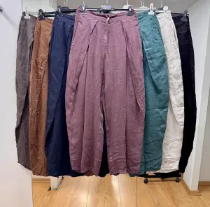 İtalyan Keten Kapaklı Pantolon