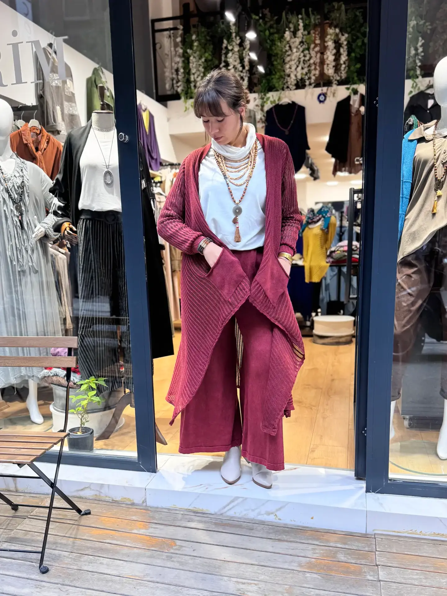 File Dokulu Asimetrik Hırka