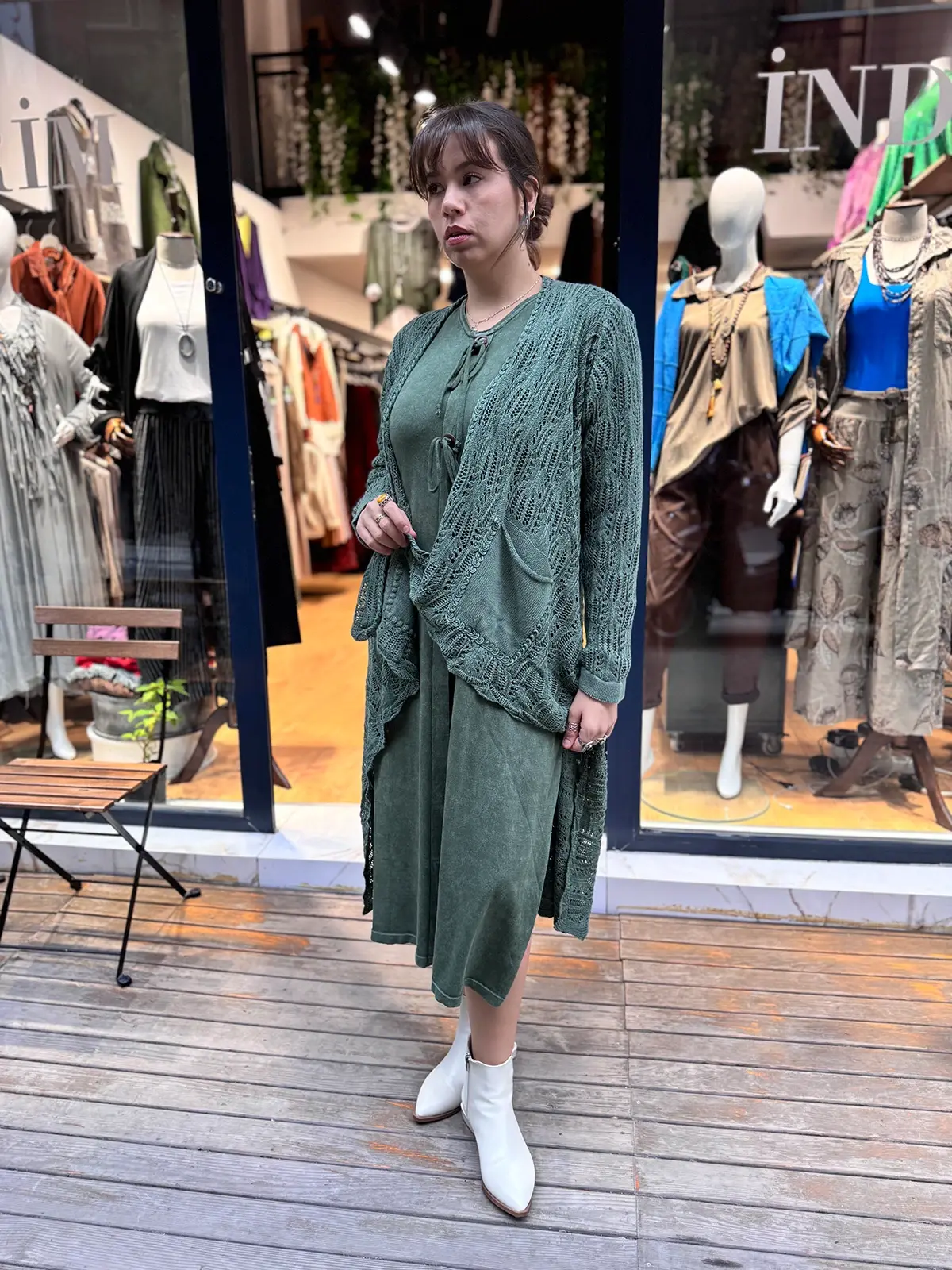 Dantel Örgülü Pamuk Hırka