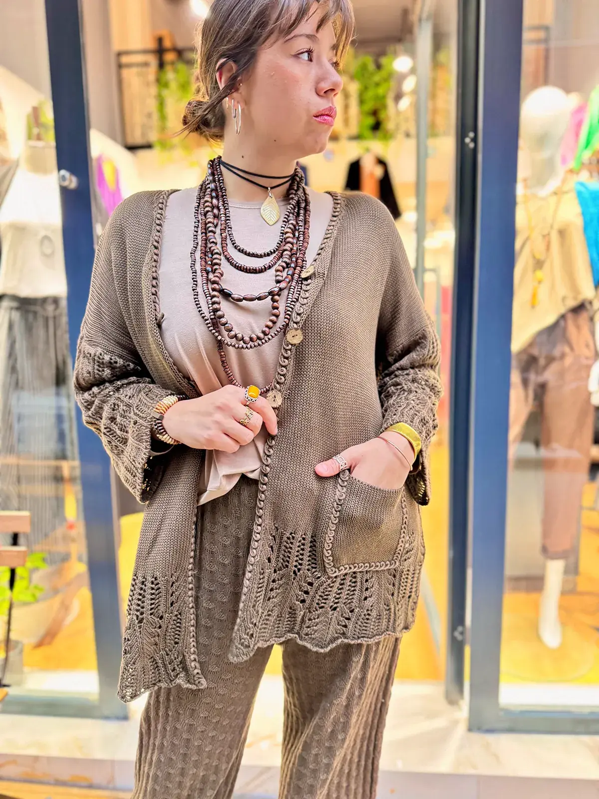 Dantel detaylı Pamuk hırka