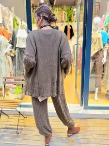 Dantel detaylı Pamuk hırka