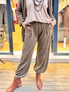 Bileği Lastikli Pamuk pantolon