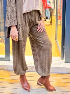 Bileği Lastikli Pamuk pantolon