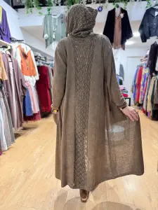 Kapüşonlu Uzun Hırka