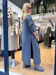 Degaje Yaka Parçalı Tunik