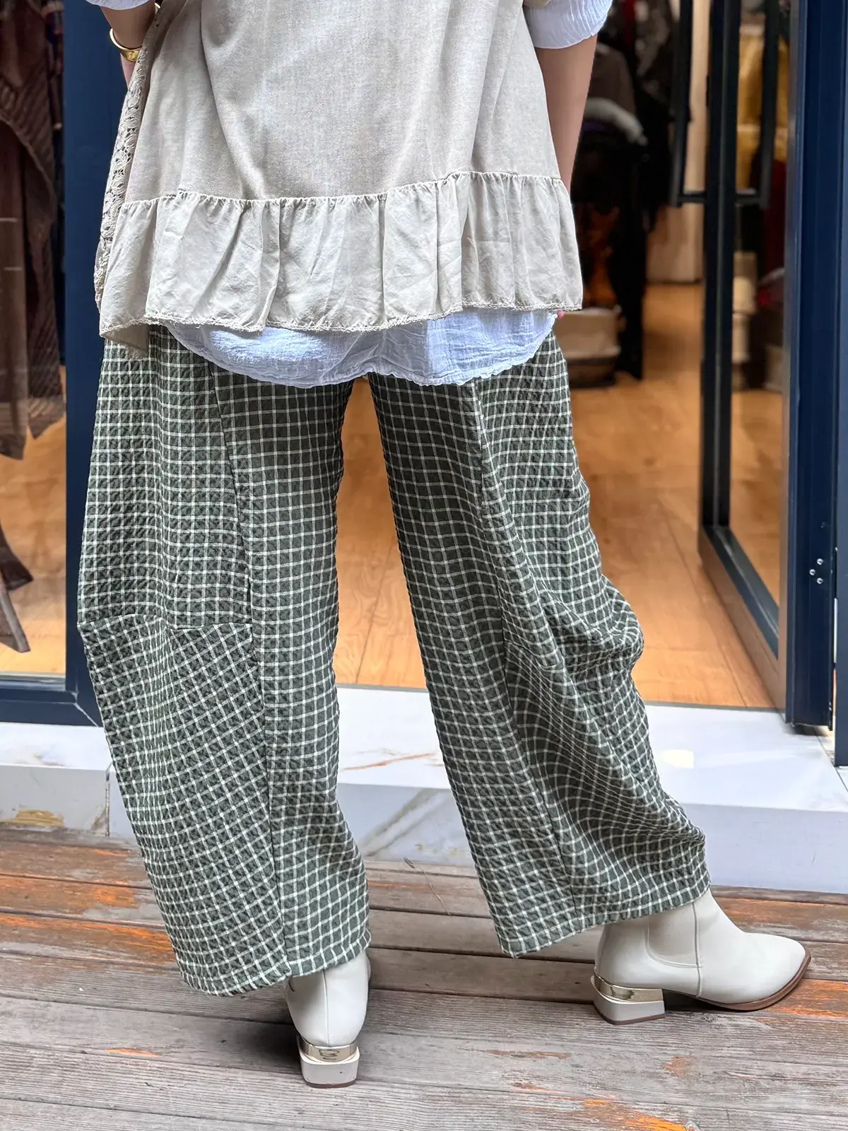 Kulaklı Gofre Pantolon