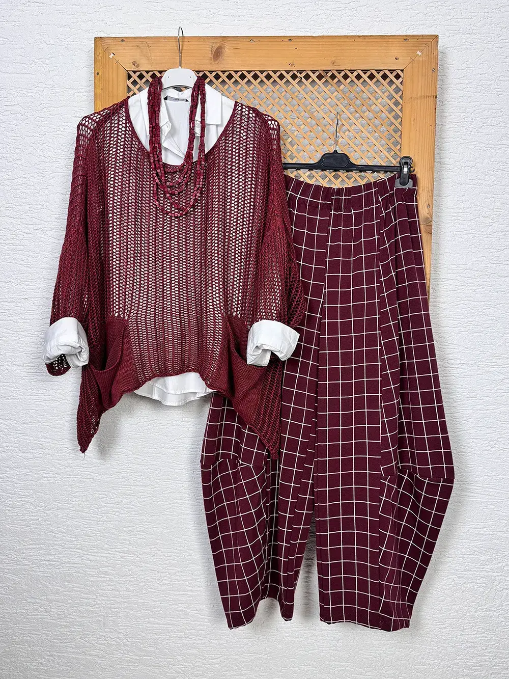 Kulaklı Örme Pantolon