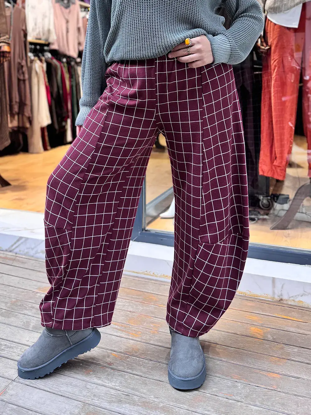 Kulaklı Örme Pantolon