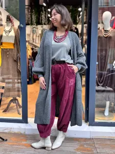 İthal Pilise Paça Kadife Pantolon