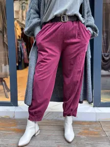 İthal Pilise Paça Kadife Pantolon