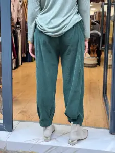 İthal Pilise Paça Kadife Pantolon