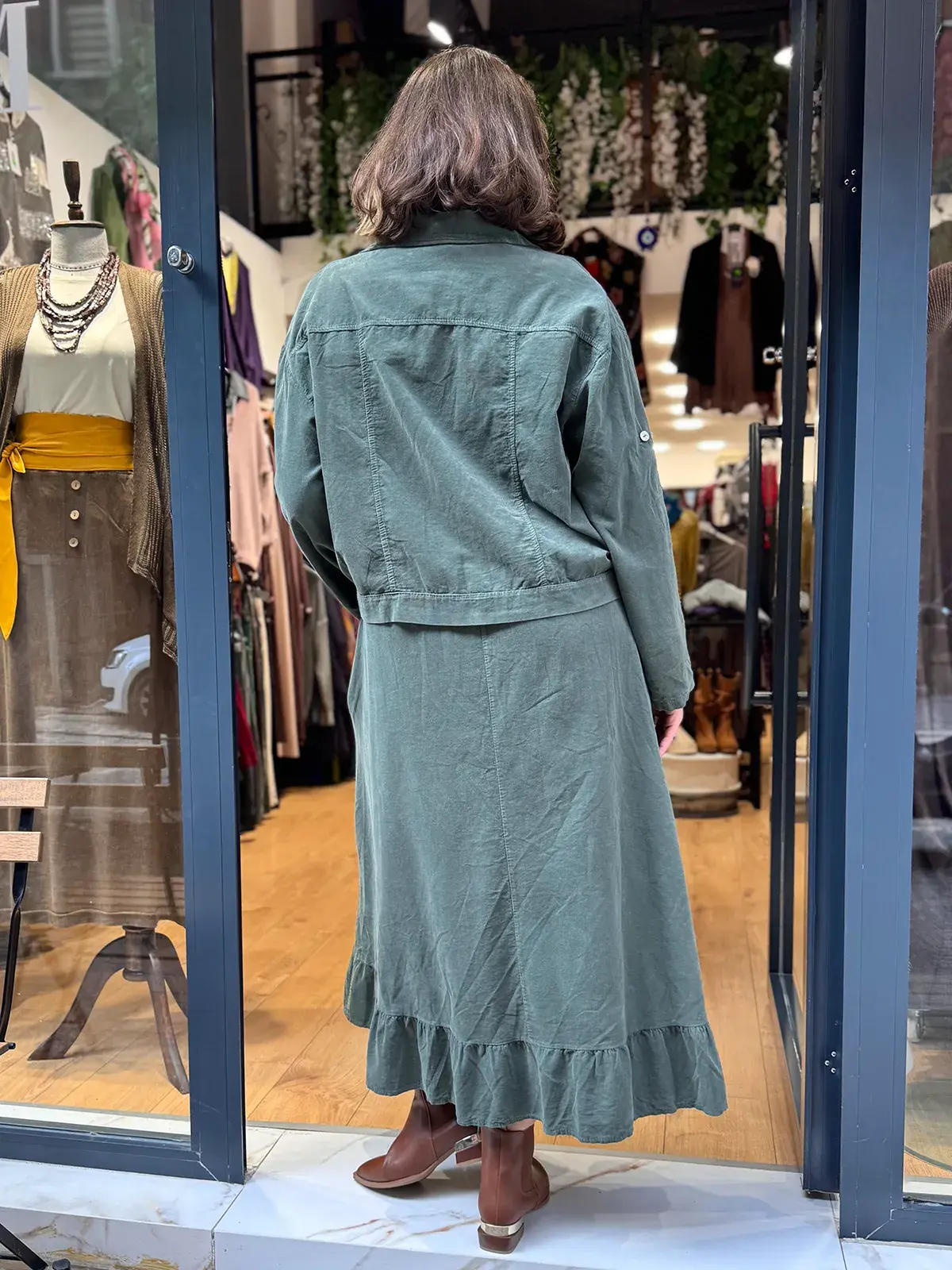 İthal Ceket/Elbise Kadife Takım