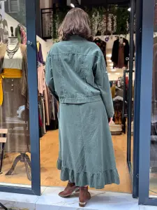 İthal Ceket/Elbise Kadife Takım