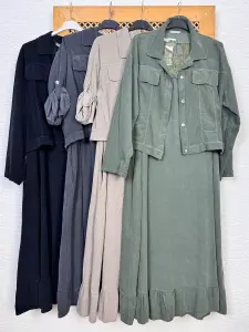 İthal Ceket/Elbise Kadife Takım