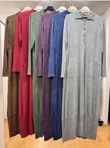 Gömlek Yaka Pamuk Elbise