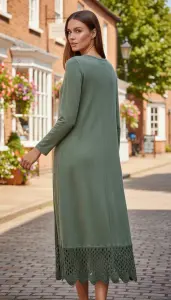 Dantel Örgü Pamuk Elbise