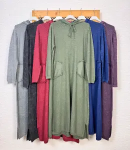 Kapüşonlu, Pamuk Elbise