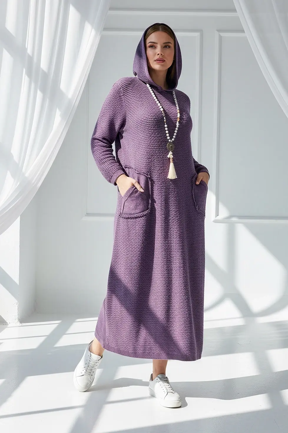 Kapüşonlu, Pamuk Elbise