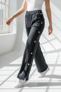 Düğme Detaylı Pamuk Pantolon