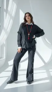 Püsküllü Pamuk Kazak