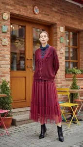 Püsküllü Pamuk Kısa Hırka