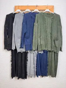 Püsküllü Pamuk Takım