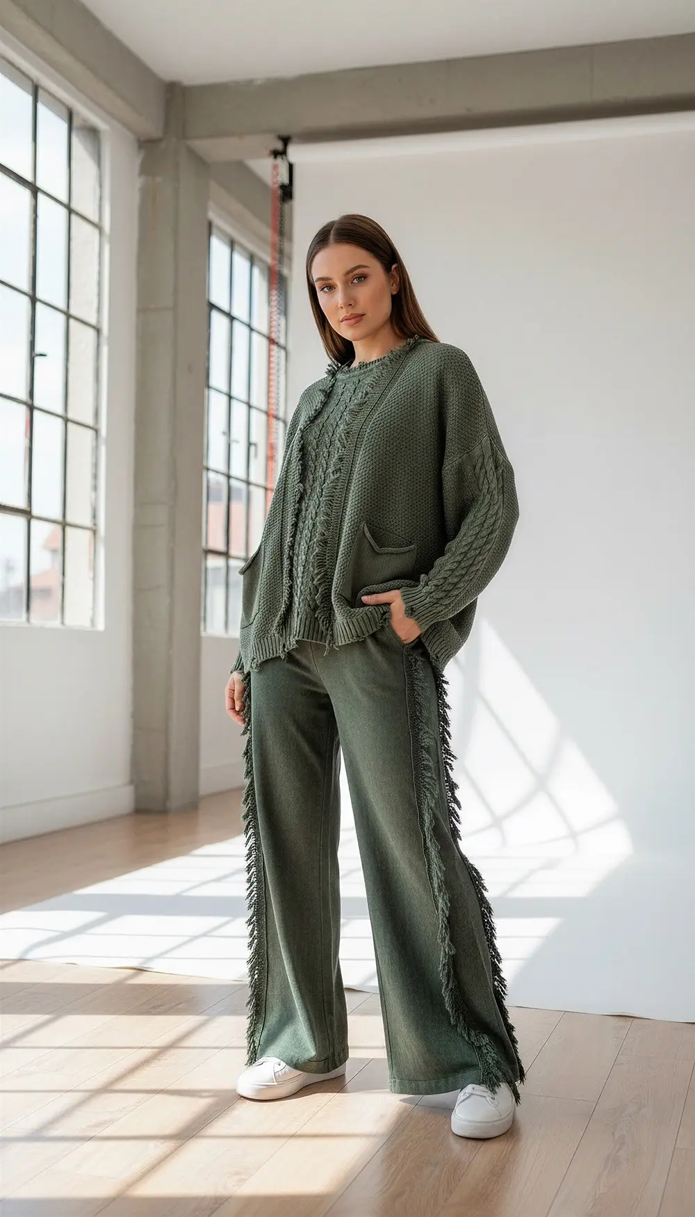 Püsküllü Pamuk Takım