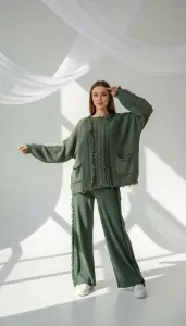 Püsküllü Pamuk Takım