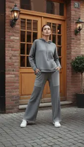 File Detaylı Pamuk Takım