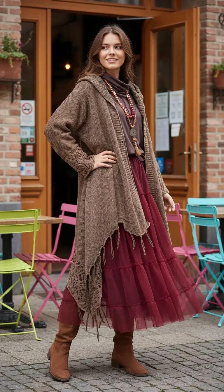 Kapüşonlu Tasarım Pamuk Hırka