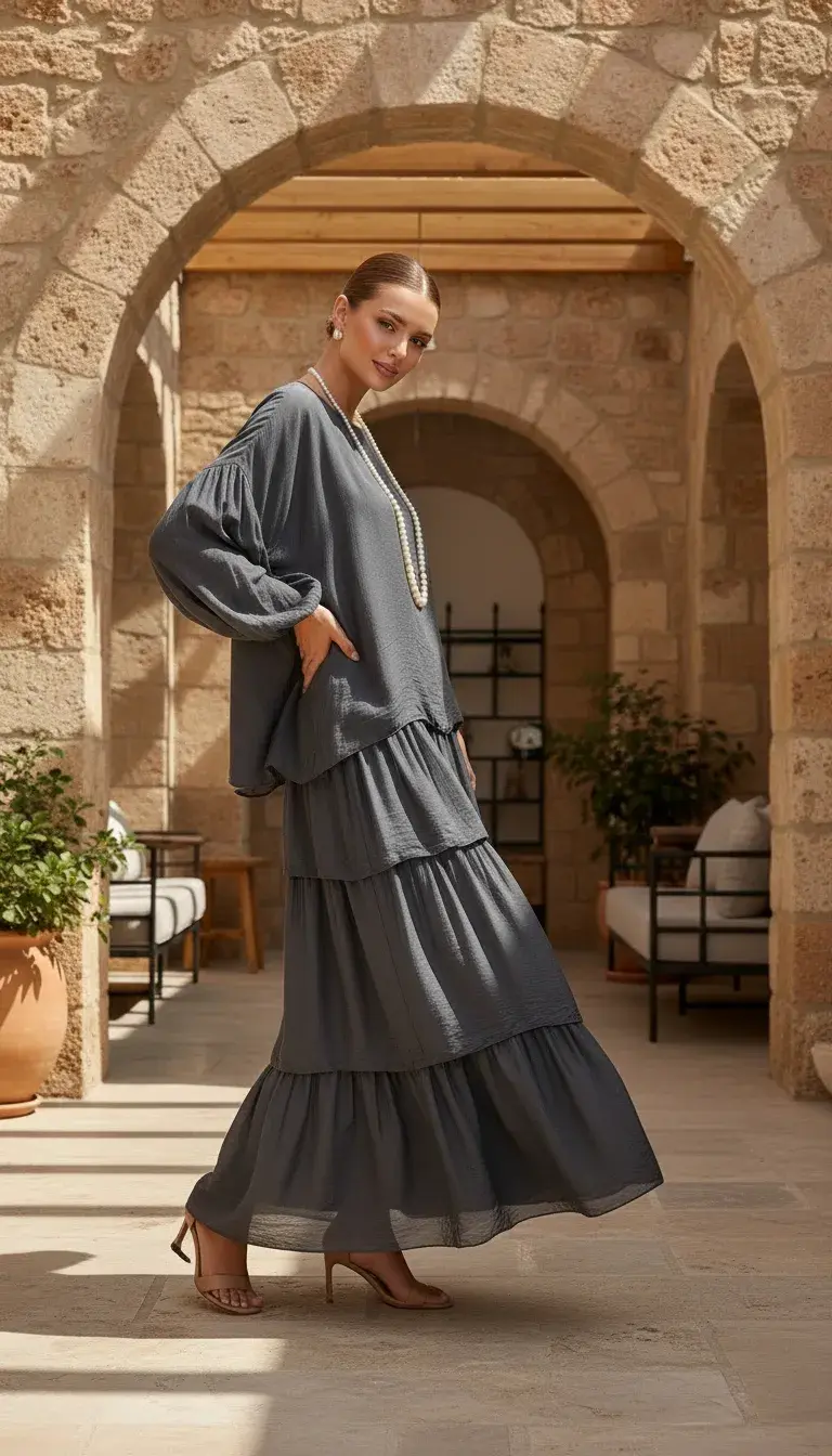 İtalyan İpek Kat Elbise