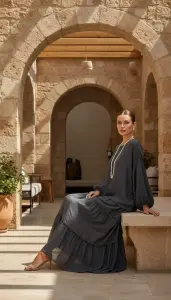 İtalyan İpek Kat Elbise