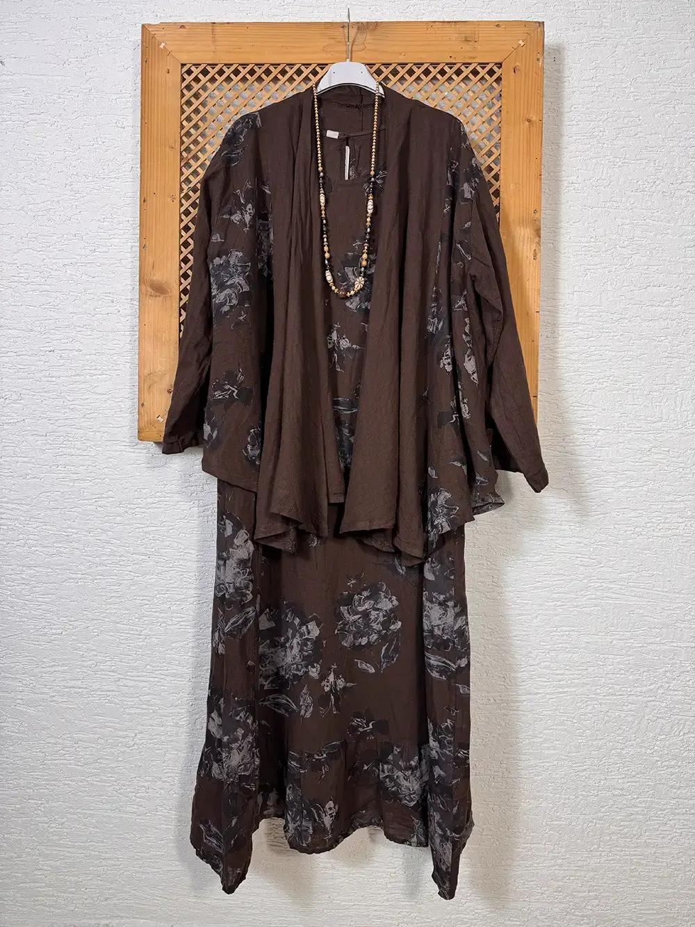 İtalyan Keten Desenli Ceketli Takım