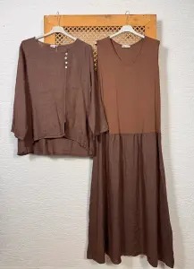 İtalyan Keten Bluzlu Elbise