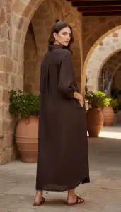 İtalyan Keten Gömlek Elbise