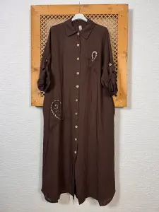 İtalyan Keten Gömlek Elbise
