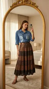 Nepal Kloş Pamuk Etek