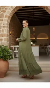 Dantelli Viskon Elbise