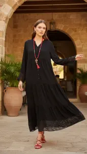 Dantelli Viskon Elbise