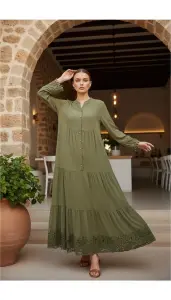 Dantelli Viskon Elbise