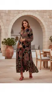 Mandala Viskon Elbise