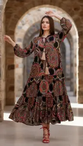 Mandala Viskon Elbise