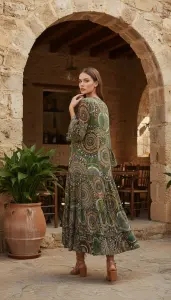 Mandala Viskon Elbise