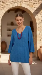 Geo Desen Merserize Bluz