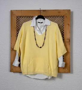 Kanguru Cep Merserize Bluz