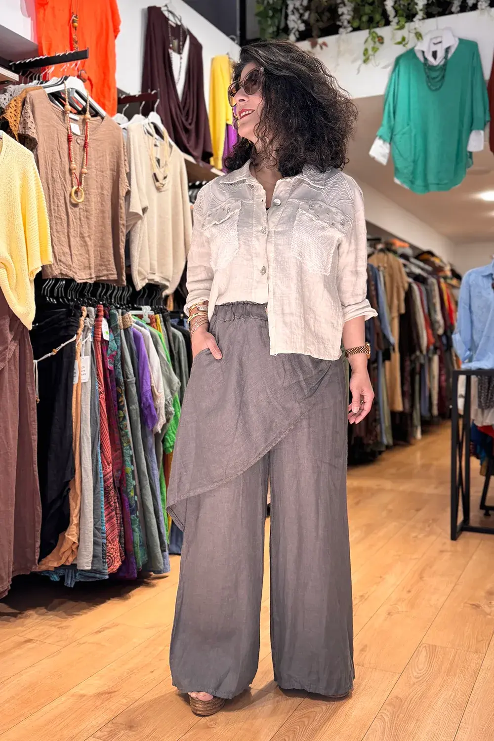 İtalyan Keten Kapaklı Pantolon