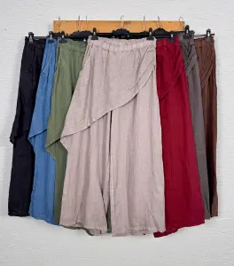 İtalyan Keten Kapaklı Pantolon