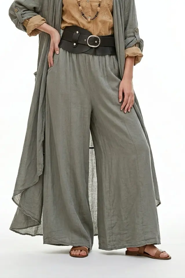İtalyan keten Pantolon