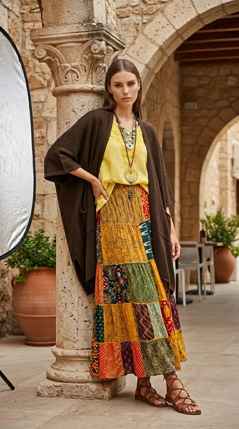 Patchwork Pamuk Etek